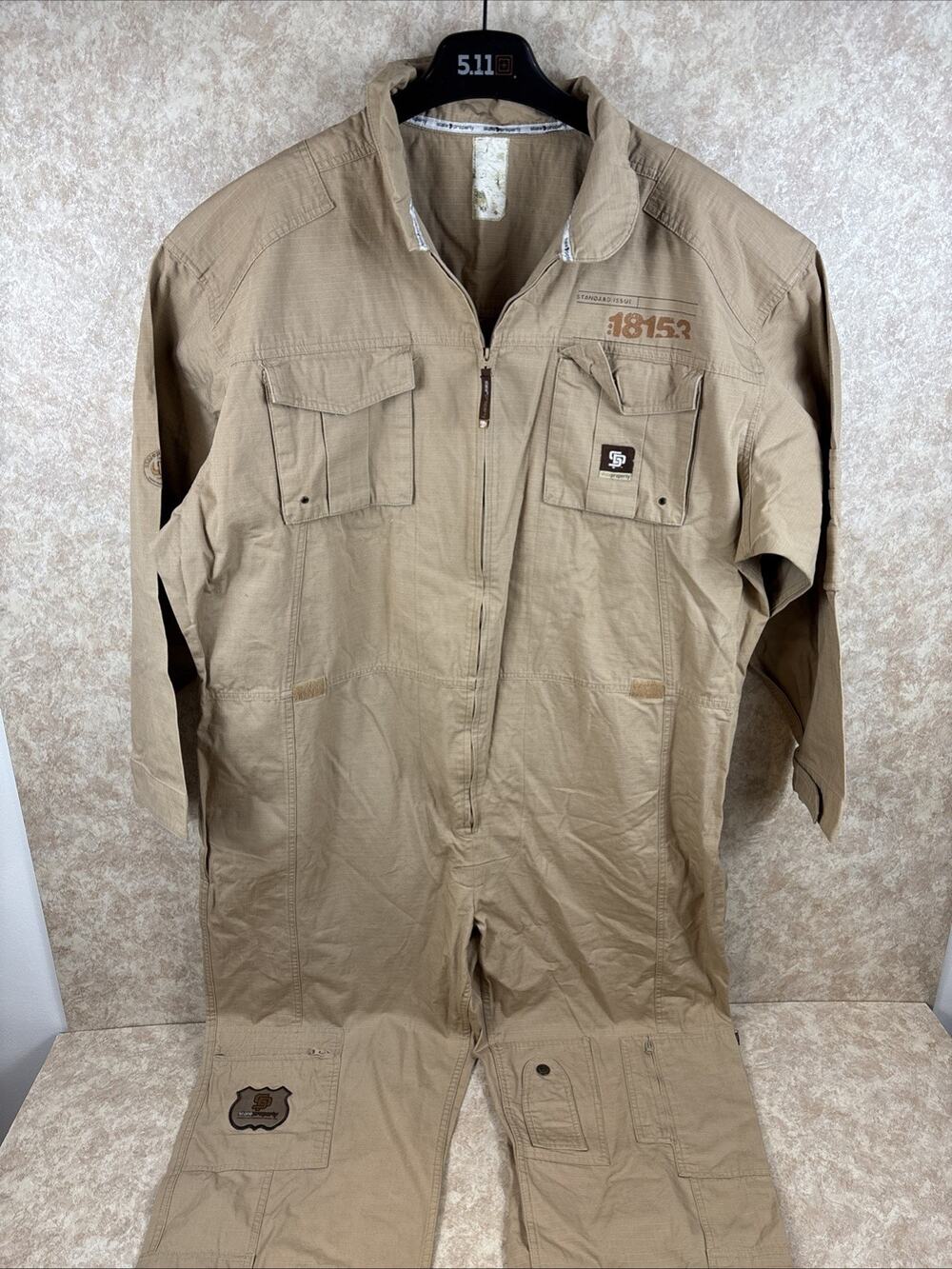 Rocawear State Property Khaki Coveralls 3XL Rare 90s Hip Hop Streetwear Urban JT